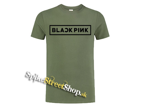 BLACKPINK - Logo - olivové detské tričko