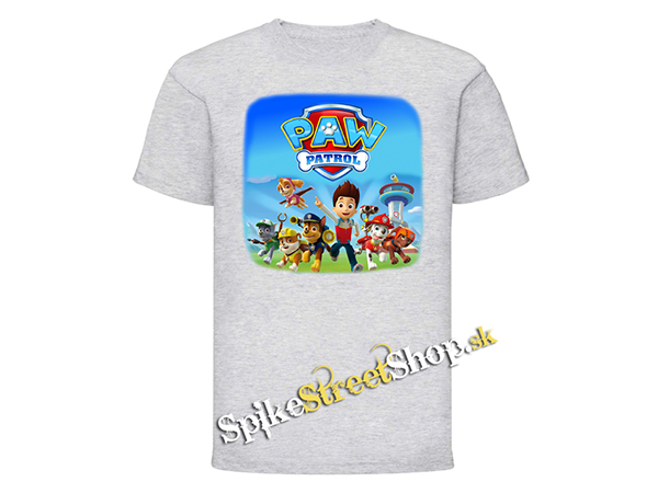 LABKOVÁ PATROLA - PAW PATROL - Motive 1 - šedé detské tričko