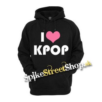 I LOVE K-POP - čierna pánska mikina