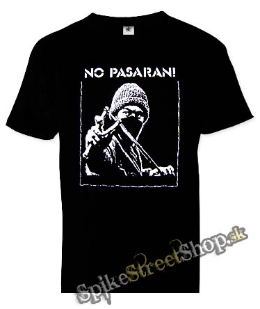 NO PASARAN - Logo Hero - čierne pánske tričko