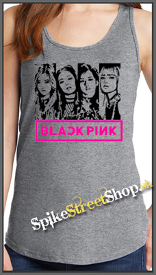 BLACKPINK - Logo & Band - Ladies Vest Top - šedé
