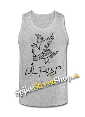 LIL PEEP - Logo Cry Baby - Mens Vest Tank Top - šedé