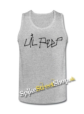 LIL PEEP - Logo - Mens Vest Tank Top - šedé