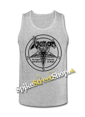 VENOM - Pentagram - Mens Vest Tank Top - šedé