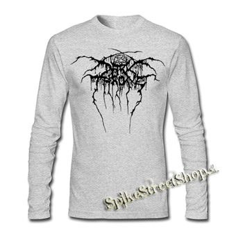 DARKTHRONE - Logo - šedé pánske tričko s dlhými rukávmi