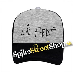 LIL PEEP - Logo - šedočierna sieťkovaná šiltovka model "Trucker"