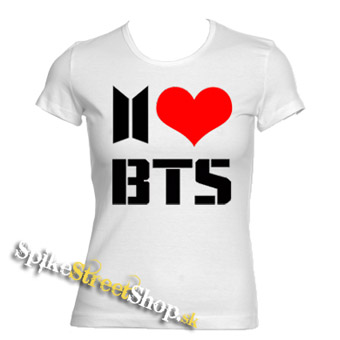 I LOVE BTS - biele dámske tričko