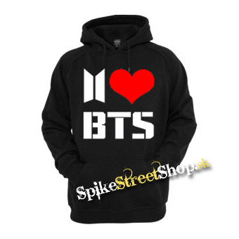 I LOVE BTS - čierna pánska mikina