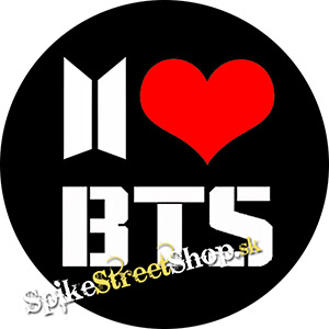 Podložka pod myš I LOVE BTS - Black Background - okrúhla
