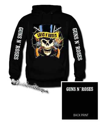 GUNS N ROSES - Skull - čierna pánska mikina