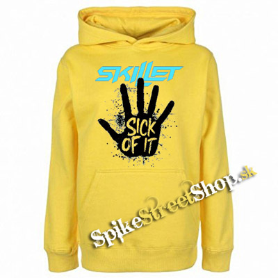 SKILLET - Sick Of It - žltá pánska mikina