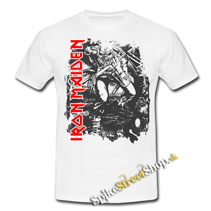 IRON MAIDEN - Hi Contrast Trooper - biele pánske tričko