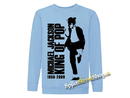 MICHAEL JACKSON - King Of Pop - Svetlomodrá detská mikina bez kapuce