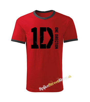 ONE DIRECTION - Logo - červené detské tričko - CONTRAST BORDERS