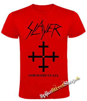 SLAYER - God Hates Us All - červené detské tričko