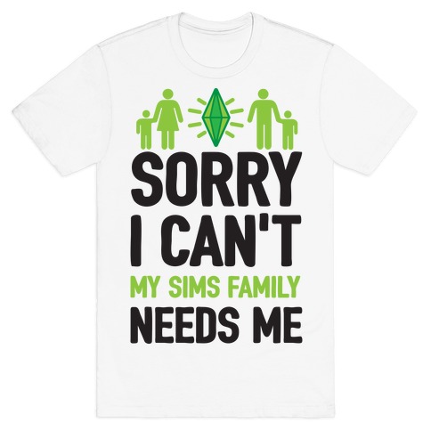 THE SIMS - My Sims Family Needs Me - biele detské tričko