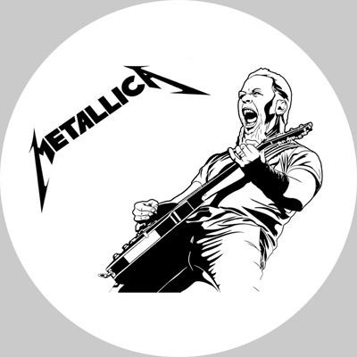 Podložka pod myš METALLICA - James White Background - okrúhla