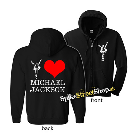 I LOVE MICHAEL JACKSON - mikina na zips