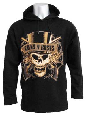 GUNS N ROSES - Skull Brown motive - čierna pánska mikina