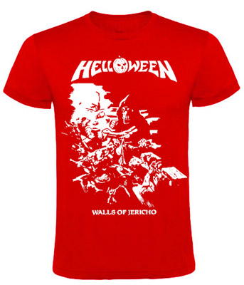 HELLOWEEN - Walls Of Jericho - červené pánske tričko