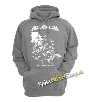 HELLOWEEN - Walls Of Jericho - šedá pánska mikina