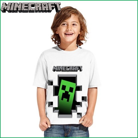 MINECRAFT - Creeper Animated - biele detské tričko