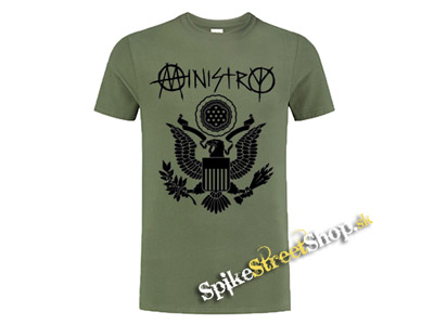 MINISTRY - Eagle Seal - olivové pánske tričko