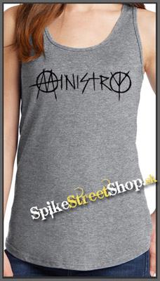MINISTRY - Logo - Ladies Vest Top - šedé
