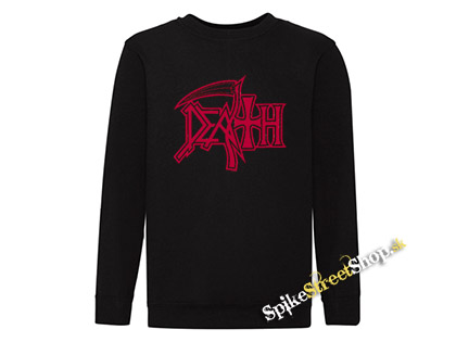 DEATH - Logo - čierna detská mikina bez kapuce