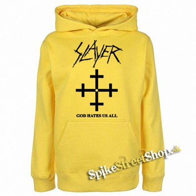 SLAYER - God Hates Us All - žltá pánska mikina