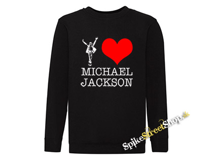 I LOVE MICHAEL JACKSON - čierna detská mikina bez kapuce