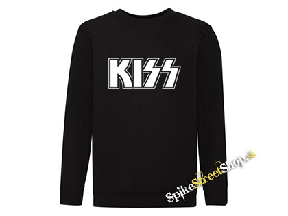 KISS - Logo - čierna detská mikina bez kapuce