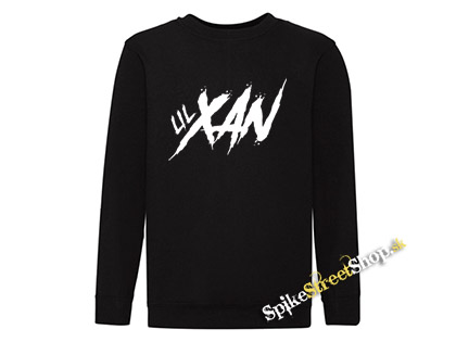 LIL XAN - Logo - čierna detská mikina bez kapuce