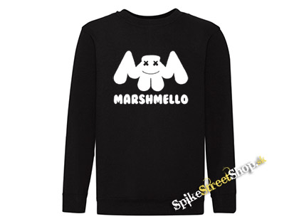 MARSHMELLO - Logo DJ - čierna detská mikina bez kapuce