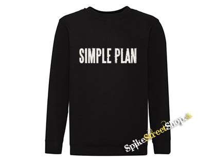 SIMPLE PLAN - čierna detská mikina bez kapuce