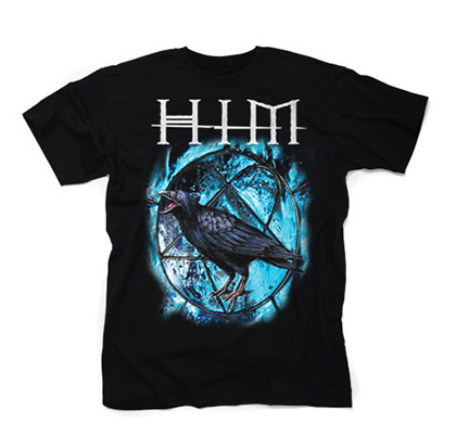 HIM - Heartagram + Crow - čierne pánske tričko