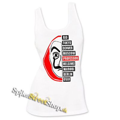 PAPIEROVÝ DOM - LA CASA DE PAPEL - Professor - Ladies Vest Top - biele