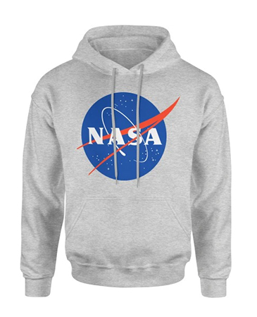 NASA - sivá pánska mikina