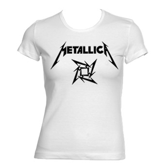 METALLICA - Ninja Logo - biele dámske tričko