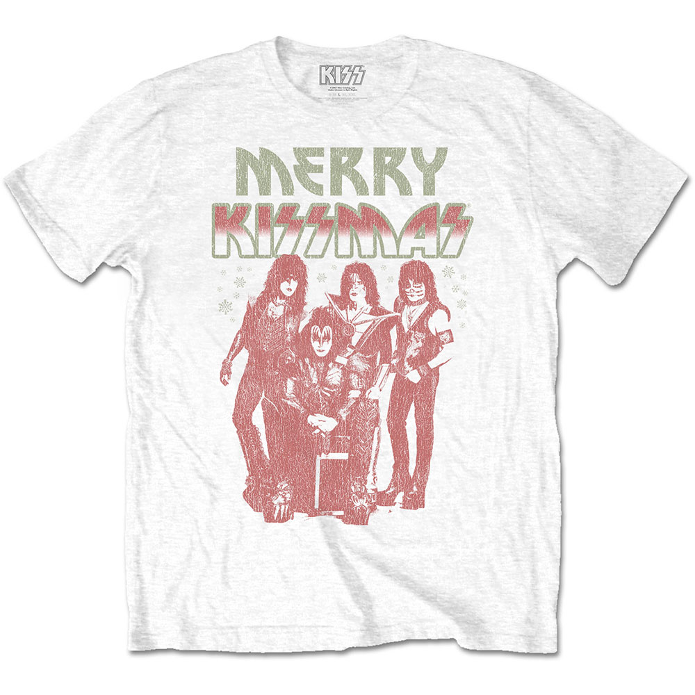 KISS - Merry Kissmas - biele pánske tričko