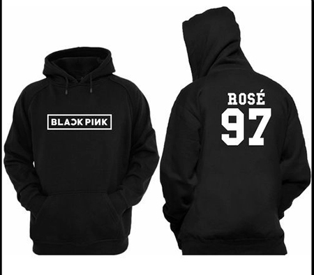 BLACKPINK - Rosé 97 - White Logo - čierna pánska mikina