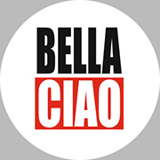 PAPIEROVÝ DOM - LA CASA DE PAPEL - Bella Ciao Slogan - odznak