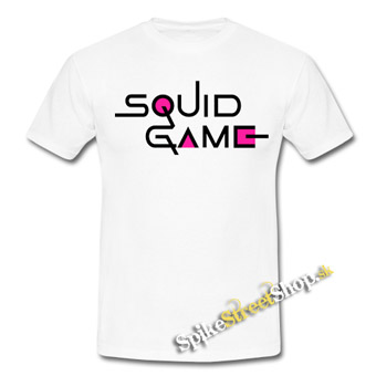 SQUID GAME - Logo Colour Pink - biele pánske tričko