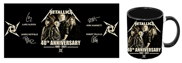 Hrnček METALLICA - 40th Anniversary Signature Portrait