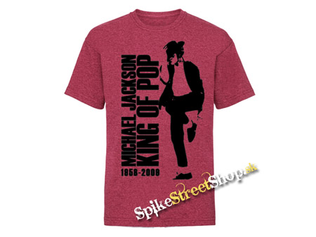 MICHAEL JACKSON - King Of Pop - červené melírované detské tričko
