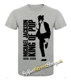 MICHAEL JACKSON - King Of Pop - sivé pánske tričko