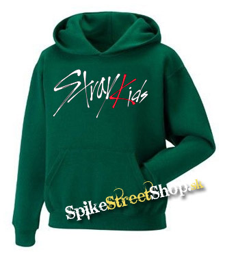STRAY KIDS - Logo - tmavozelená pánska mikina