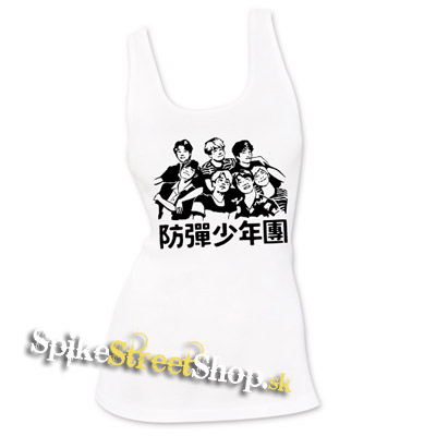 BTS - BANGTAN BOYS - Korean Band - Ladies Vest Top - biele