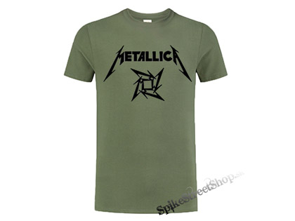 METALLICA - Ninja Logo - olivové detské tričko