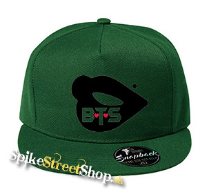 BTS - BANGTAN BOYS - Lips - fľaškovozelená šiltovka model "Snapback"